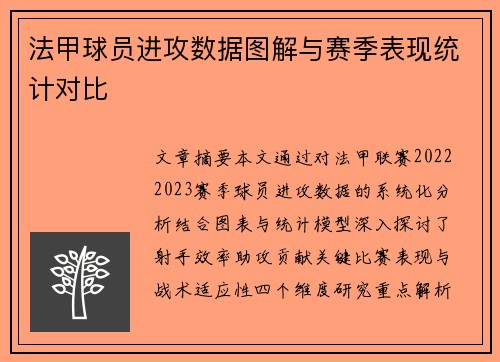 法甲球员进攻数据图解与赛季表现统计对比